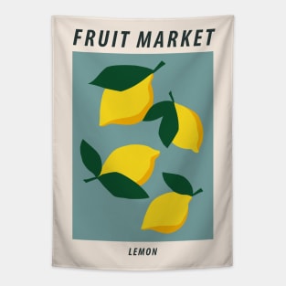 Fruit market print, Lemons, Posters aesthetic, Cottagecore decor, Exhibition poster, Food art Tapestry