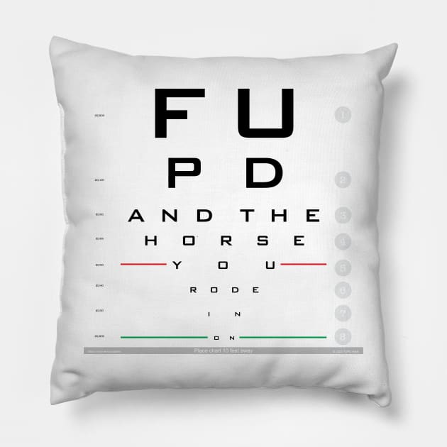 FUPD Eye Chart Pillow by YOPD Artist