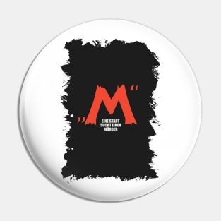 Fritz Lang's Masterpiece: 'M' Tribute Tee - Noir Elegance Pin