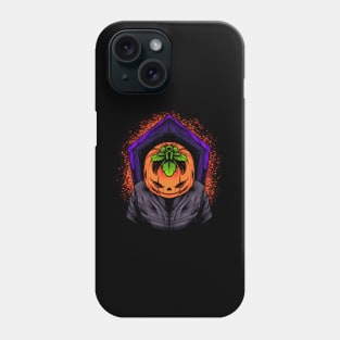 halloween pumpkin t shirt illustration premium vector Phone Case