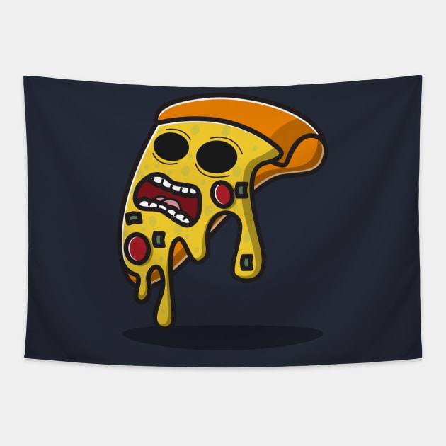 spooky pizza Tapestry by fflat hds