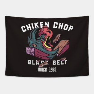 Karate Chicken Chop Tapestry