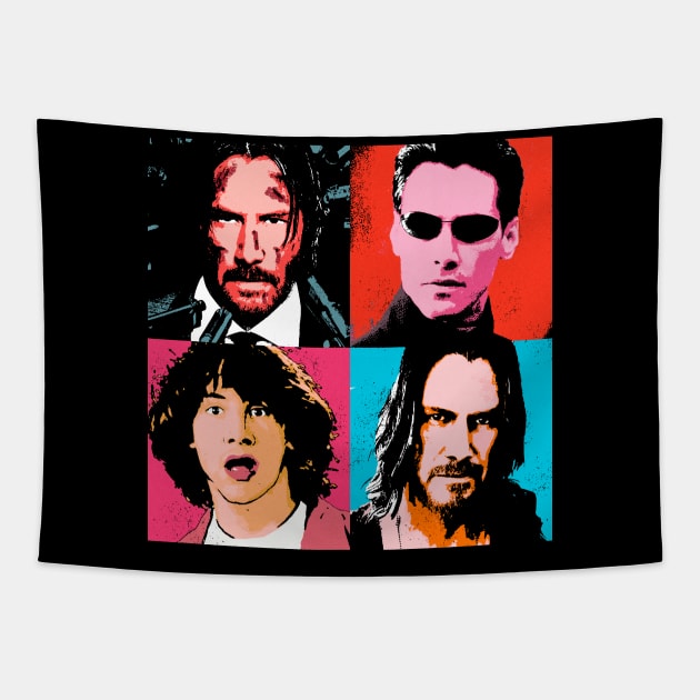 Keanu Warhol Tapestry by RetroFreak