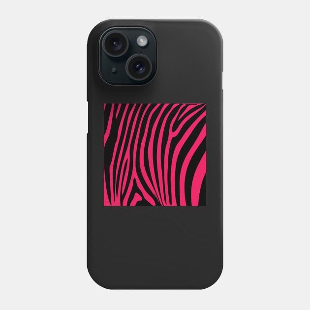 Hot Pink Zebra Pattern Phone Case by williamcuccio