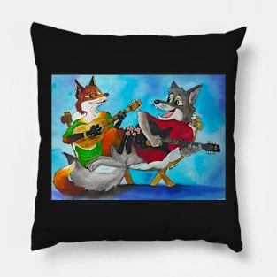 Timberwolf & Bree-Fox Pillow