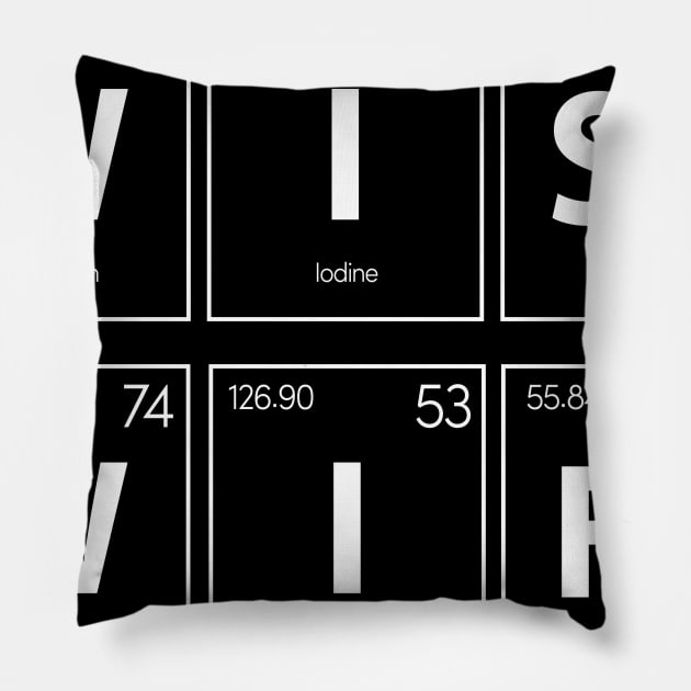 Wise Wife (W, I, Se, Fe) periodic table of elements Pillow by RusticVintager