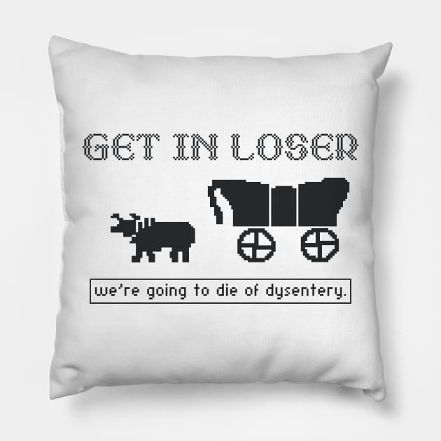 Funny Social Studies Teacher History Historian Social Oregon Trail We_re Going To Die Of Dysentery 80s 90s 3 Pillow by TDH210