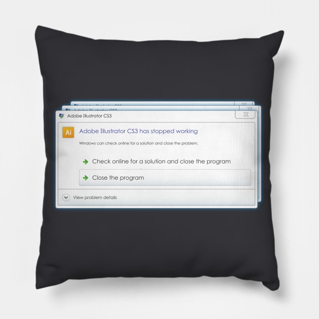 Ai Error program problem Pillow by Giraroad