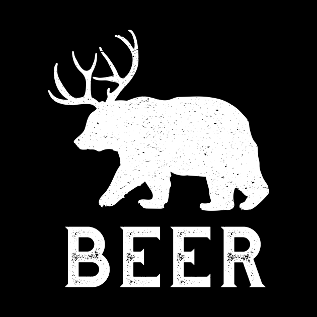 Beer Deer Bear Beer Lovers Funny Vintage Deer Mug TeePublic