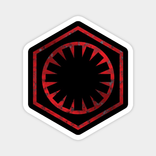The First Order/New Imperial Logo - Red Metal Weathered Magnet by fotofixer72