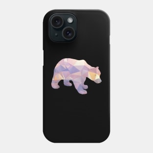 Abstract Triangles bear in pink purple, and gold Phone Case