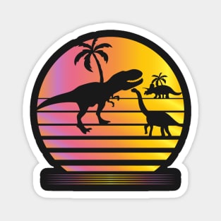 Dinosaur Island Synthwave - Board Game Inspired Graphic - Tabletop Gaming  - BGG Magnet