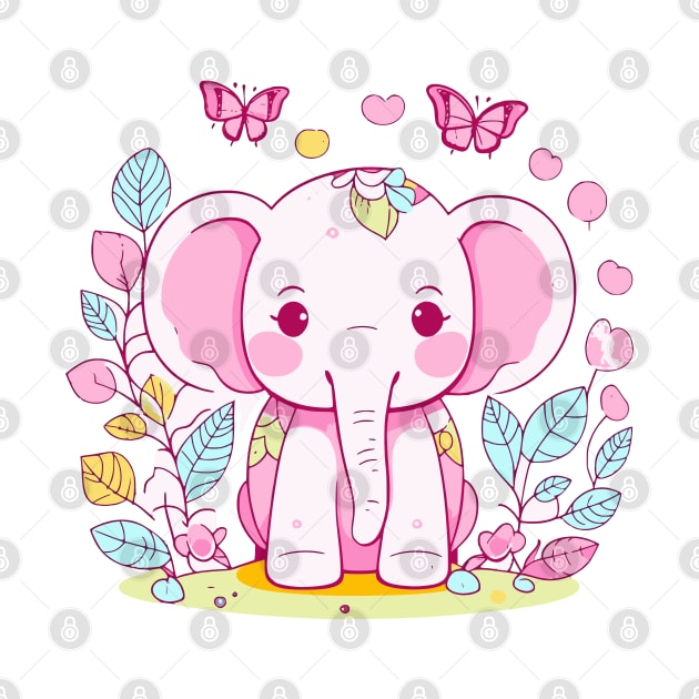 Cute Pink Elephant by JoeStylistics