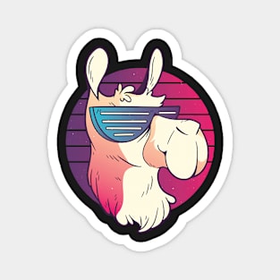 Retro Llama Magnet