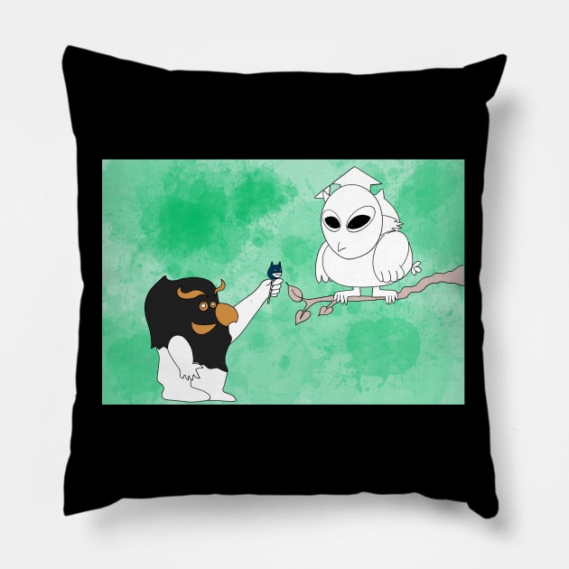 Mr Owl Pillow by ra7ar