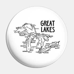 Great Lakes Map Pin