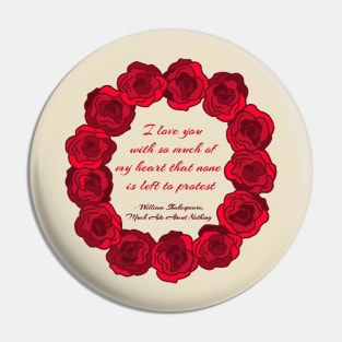 I Love You - Red Roses Pin