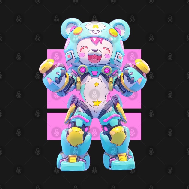 AKBLM - STARDUST MOBILE SUIT KUMA | KAWAII PASTEL COLORED MECHA MASCOT by AKBLM