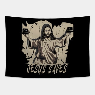 Jesus Saves Tapestry