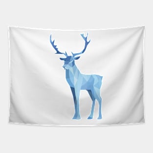 Ice Blue Reindeer Tapestry