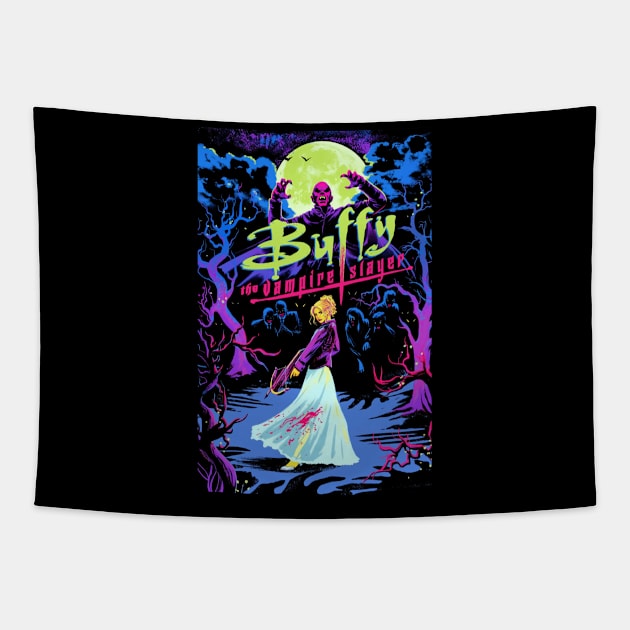 Buffy The Movie Horor Tapestry by adencatalina51