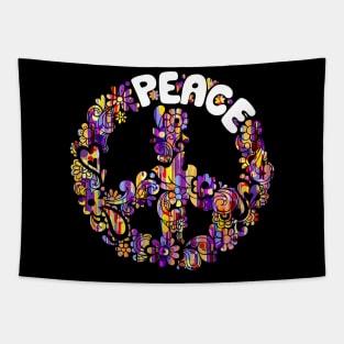 Love Peace Sign Tapestry