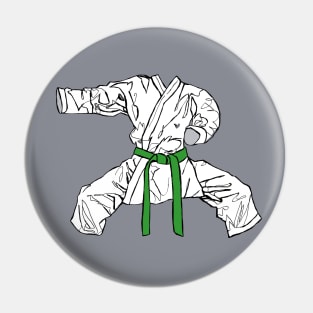 Green Belt Karate Gi Pin