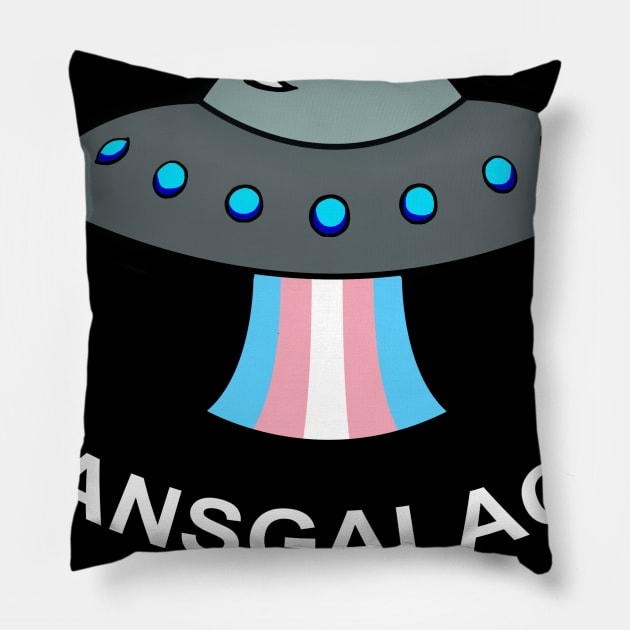 Transgalactic Trans Pride Alien Pillow by MythicalPride