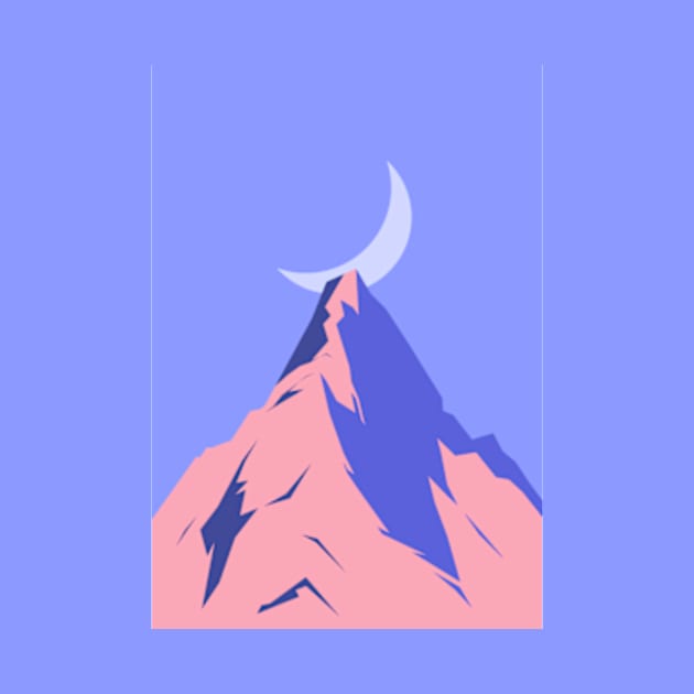 Dreamy mountaintop illustration by lisousisa