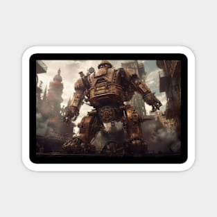 Epic Giant Robot Steampunk style Magnet