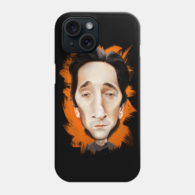 Adrien Brody caricature Phone Case by JORDYGRAPH