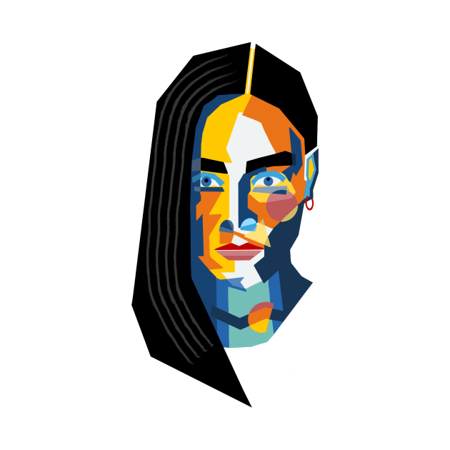 Geometric Woman's Face by RoeArtwork