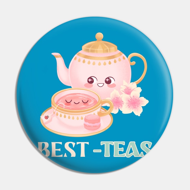 Best-Teas Tea Lovers Pin by VOIX Designs