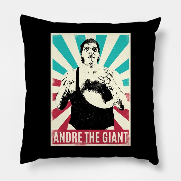 Vintage Retro Andre The Giant Pillow by Bengkel Band