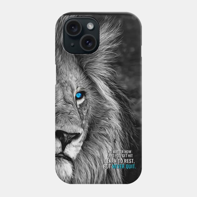 Rest but Never Quit Phone Case by Millionaire Quotes