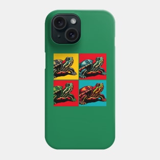 Pop Art Red-Eared Slider Turtle - Cool Aquatic Animal Phone Case