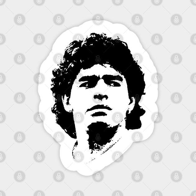 Diego Maradona Pop Art Portrait Magnet by phatvo