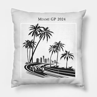 2024 Miami Grand Prix F1 T-Shirt - Merchandise | Unique F1 Tracks Design | Limited Edition | Perfect Gift for Miami F1 Fans Pillow