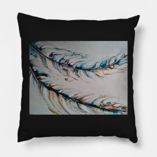 Two Feathers in Acrylic Pillow