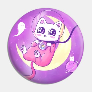 Cute cat astronaut in space Pin