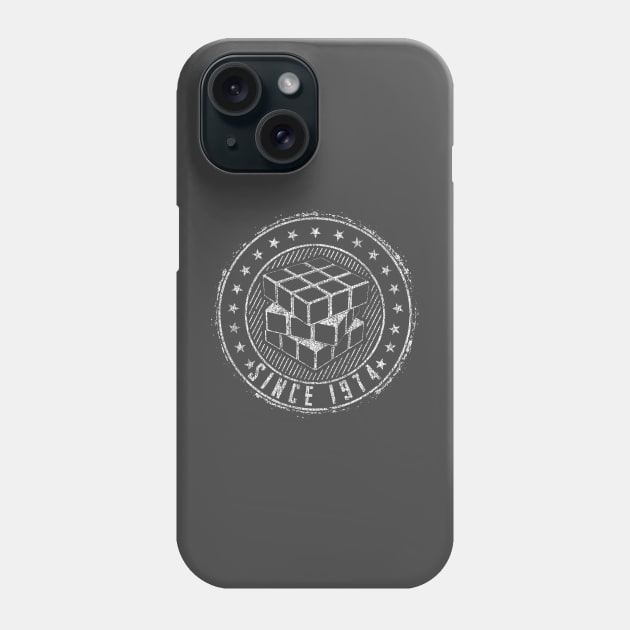 Since 1974 Vintage - Rubik's Cube Inspired Design for people who know How to Solve a Rubik's Cube Phone Case by Cool Cube Merch