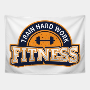 Fitness Train Hard Work Tapestry