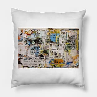 Newspaper vintage photo Pillow