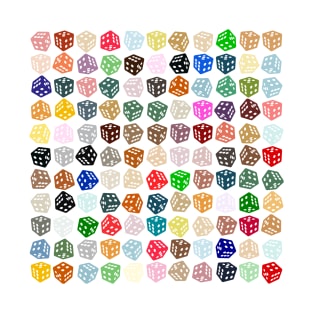 Abstract Multicolour Dice T-Shirt