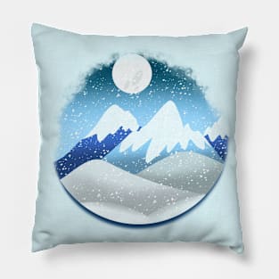 Snowy Mountains Pillow