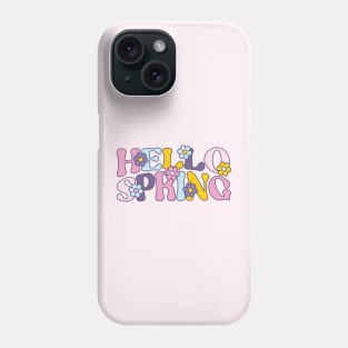 Hello Spring, Retro Flowers Phone Case