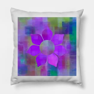 Violet Flower Power - Maps &amp; Apps Series Pillow