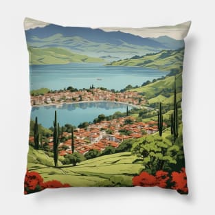 Valle de Bravo Estado de Mexico Vintage Tourism Travel Pillow