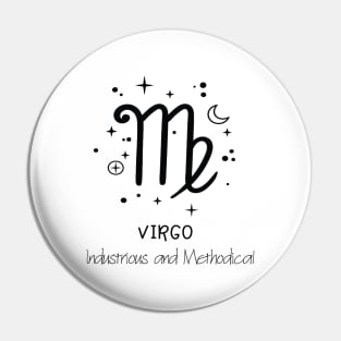 Virgo Personality Black Text Pin