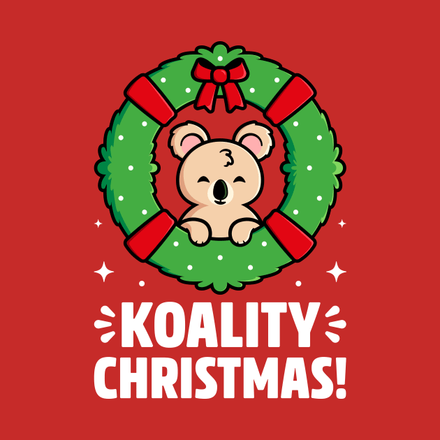 Hope You Have a Koality Christmas - Cute Koala Pun by Gudland